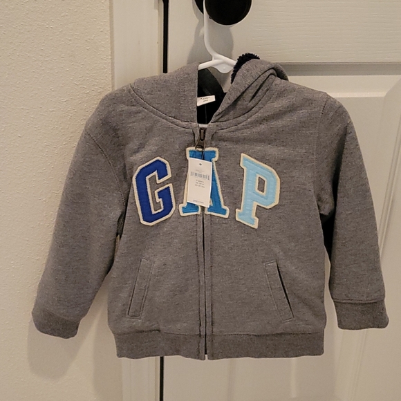 Gap Kids Zip Hoodie Sweatshirt Sweater Fur Sherpa - Picture 1 of 6